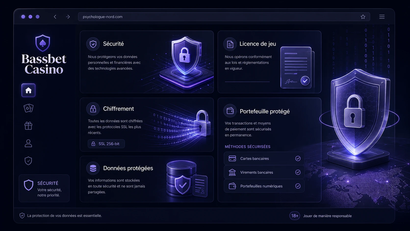 Sécurité et licence de jeu